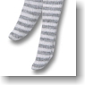Stripes Overknee Socks (Gray) (Fashion Doll)