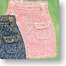 For 23cm 4 Pocket Denim Skirt (Pink) (Fashion Doll)