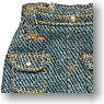 For 23cm 4 Pocket Denim Skirt (Blue) (Fashion Doll)