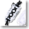 Cross Ribbon Head Dress (Black/White) (Fashion Doll)