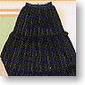 For 60cm Stripe Fuffle Skirt (Black) (Fashion Doll)