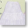 For 60cm Stripe Fuffle Skirt (White) (Fashion Doll)