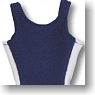 For 25cm School Bathing Suit Set Line Having (Dark Blue/White) (Fashion Doll)