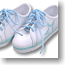 For 60cm Sneakers (White / Light Blue) (Fashion Doll)