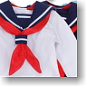Sailor Blouse Set(White and Dark Blue) (Fashion Doll)