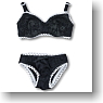 For 60cm Strapless Brassiere & Shorts (Black) (Fashion Doll)