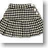 For 25cm Double Pleats Skirt (Black&White) (Fashion Doll)