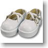 For 60cm Crossed Belt Shoes (White) (Fashion Doll)