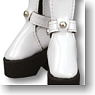 Studs Long Boots (White) (Fashion Doll)