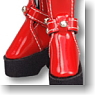 Studs Long Boots (Red) (Fashion Doll)