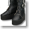 For 60cm Buckle Long Boots (Black) (Fashion Doll)