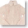 For 60cm Long Sleeve Oval Ruffle Blouse (Stripe Handle) (Peach) (Fashion Doll)