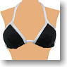For 60cm Bikini Set (Black x White) (Fashion Doll)