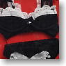Inner [Brassiere & Shorts] Romantic Cotton (Black) (Fashion Doll)
