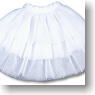 *Three Steps Tulle Panier Skirt (White) (Fashion Doll)