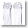 For 60cm Lolita Over Knee Socks A (White x White x White) (Fashion Doll)