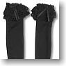 For 60cm Lolita Over Knee Socks C (Black x Black x Black) (Fashion Doll)