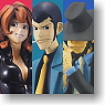 Lupin Knockdown DX Stylish Figure 1st TV Ver.3 Lupin and Fujiko and Jigen 3 pieces (Arcade Prize)