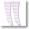 Alice High Socks (Pink/White) (Fashion Doll)
