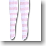 Alice Over Knee Socks (Pink/White) (Fashion Doll)
