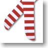 For 60cm Alice High Socks (Red/White) (Fashion Doll)