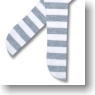 For 60cm Alice High Socks (Gray/White) (Fashion Doll)
