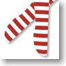 For 60cm Alice Over Knee Socks (Red/White) (Fashion Doll)