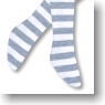 For 60cm Alice Over Knee Socks (Gray/White) (Fashion Doll)