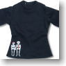60cm用 ティム＆ティナ半袖Tシャツ (黒) (ドール)