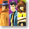 Lupin The 3rd DX Assembling Type Stylish Figure 1st.TV ver.4 Lupin & Zenigata & Fujiko 3 pieces (Arcade Prize)