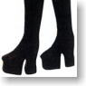 Platform Boots Thickness normality (Black) (Fashion Doll)