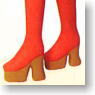 Platform Boots SperTight (Red brown + Shoes bottom ocher) (Fashion Doll)