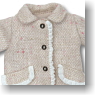Romantic Girly! Knubbed Tweed Coat (White) (Fashion Doll)