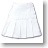 Pleats Mini Skirt (White) (Fashion Doll)