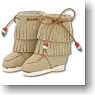 Fringe Suede Boots (Beige) (Fashion Doll)