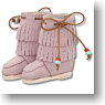Fringe Suede Boots (Pink) (Fashion Doll)