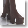 Platform Boots Thickness normality (Dark Brown) (Fashion Doll)