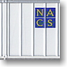 53Feet Container NACS (White) (2 pieces) (Model Train)