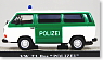 VW T3 bus Polizei white-green (ミニカー)
