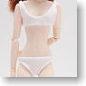 Sports bra & Shorts (White) (Fashion Doll)