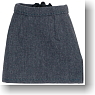 For 27cm Secretary Mini Skirt (Gray) (Fashion Doll)