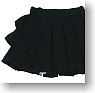 Size Frill Mini Skirt (Black) (Fashion Doll)