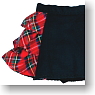 Size Frill Mini Skirt (Black & Red Tartan) (Fashion Doll)