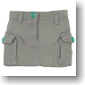 Cargo Pocket Mini Skirt (Khaki) (Fashion Doll)