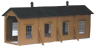 Lovomotives Garage for Single Track (Building in Wooden) (Unassembled Kit) (Model Train)