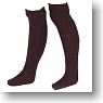 PN Pver Knee Rib Socks (Brown) (Fashion Doll)