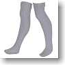 PN Pver Knee Rib Socks (Light Gray) (Fashion Doll)