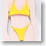 Swimsuit - Triangle Bikini & String Panties (Yellow) (Fashion Doll)
