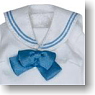 Sailor-style School Uniform Set II (White x Saxe Blue) (Fashion Doll)