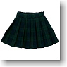 Pleats Tartan Skirt (Green Tartan-checked) (Fashion Doll)